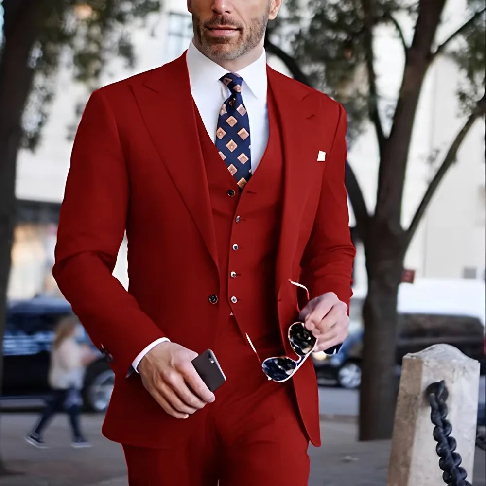 Formal Men's Business Suits Slim Fit Casual Groom Tuxedos