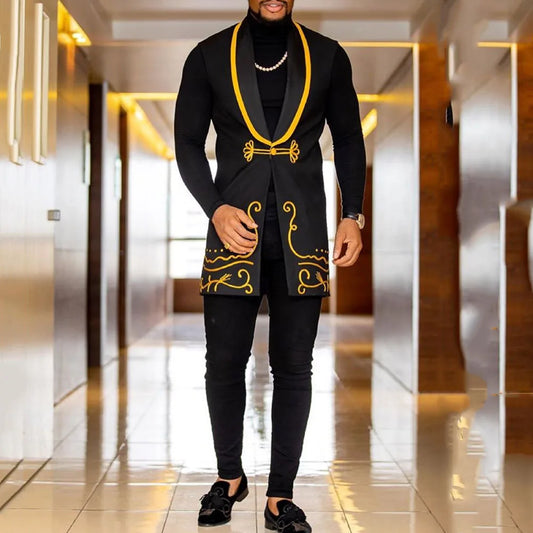 African clothes Bazin Riche men's suit casual style clothing