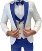 Fashion Jacquard Men's Formal Groom Suits 3 Pieces Men Suits Peak Lapel Single Breasted Blazer Vest Pants for Business/Wedding