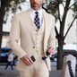 Formal Men's Business Suits Slim Fit 3-piece Jacket Vest Pants Casual Groom Tuxedos