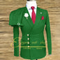 Formal Wedding Men Suits 2 Piece Jacket Pants Sets Double Breasted