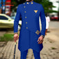 African Suits for Men Single Breasted Silm Fit Blazer and Pants 2 Piece Set Formal Attire for Wedding