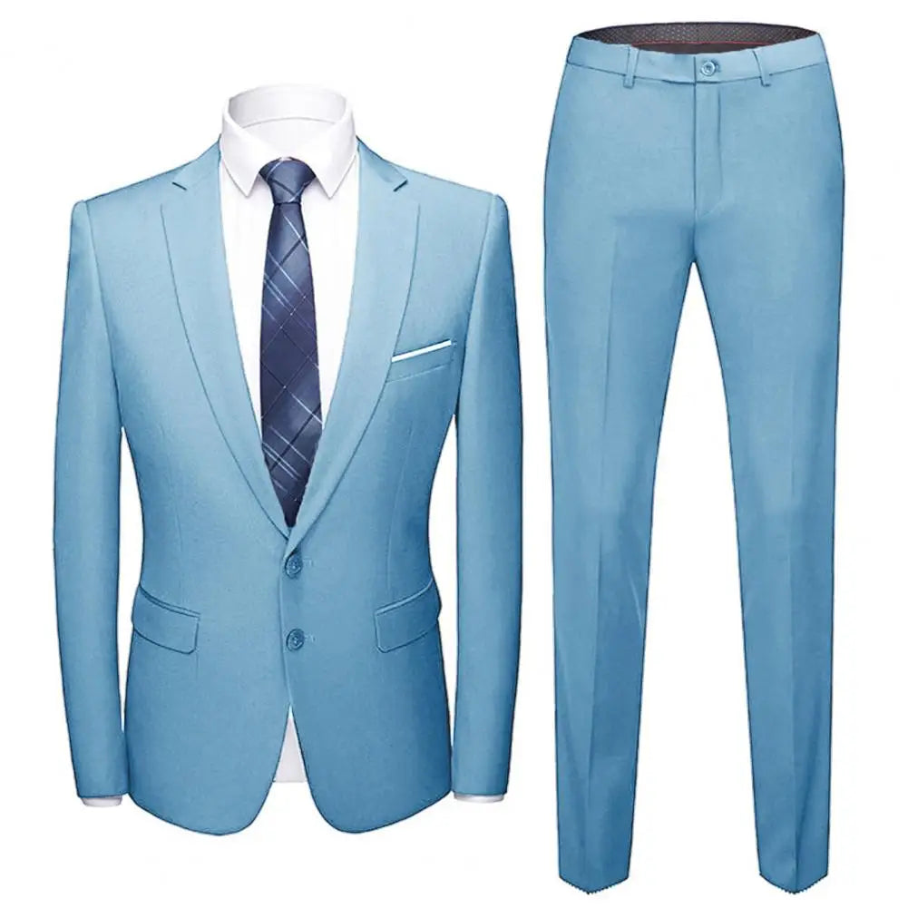 Wedding Suit For Men Set Elegant Blazers Formal 2 Pieces Pants Classic Business Coats