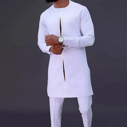 African clothes Bazin Riche men's suit casual style clothing