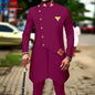 African Suits for Men Single Breasted Silm Fit Blazer and Pants