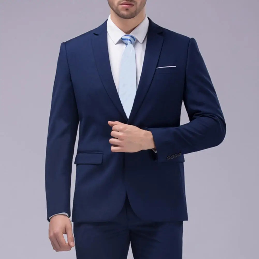 Wedding Suit For Men Set Elegant Blazers Formal 2 Pieces Pants Classic Business Coats