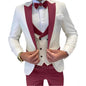 Fashion Jacquard Men's Formal Groom Suits