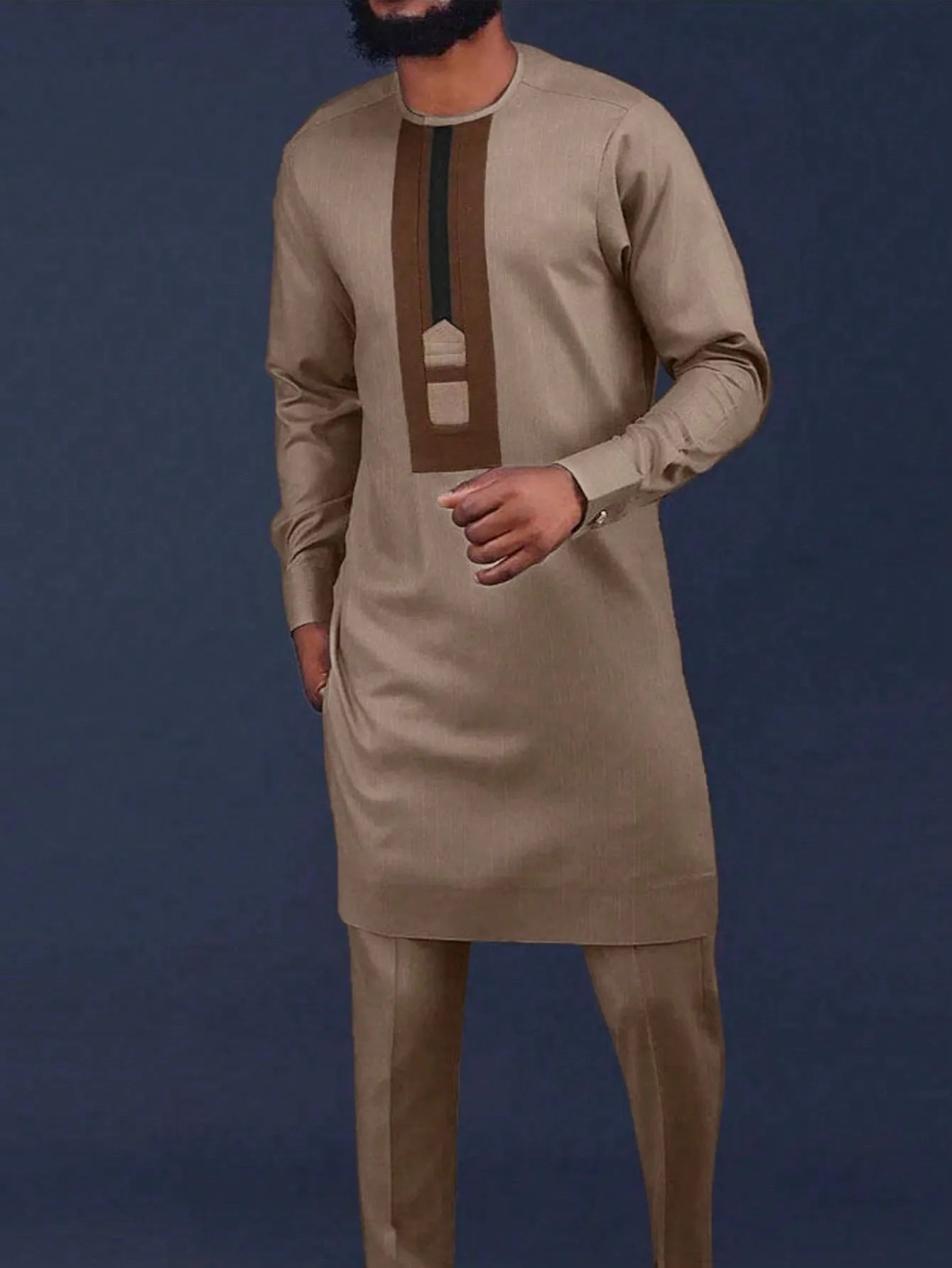 African clothes Bazin Riche men's suit casual style clothing