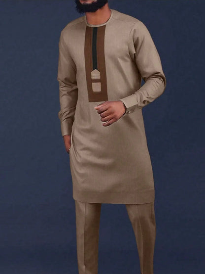 African clothes Bazin Riche men's suit casual style clothing