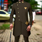 African Suits for Men Single Breasted Silm Fit Blazer and Pants