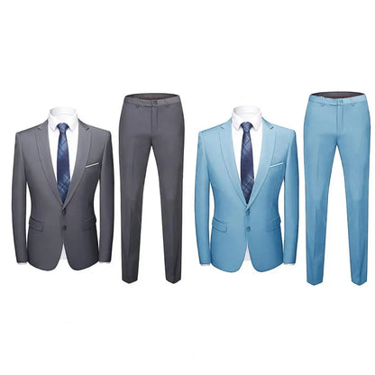Wedding Suit For Men Set Elegant Blazers Formal 2 Pieces Pants Classic Business Coats