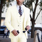 Formal Men's Business Suits Slim Fit 3-piece Jacket Vest Pants Casual Groom Tuxedos