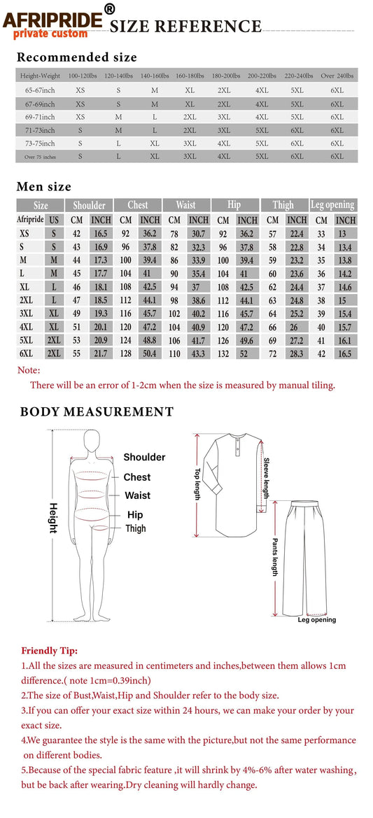 African Suits for Men Single Breasted Silm Fit Blazer and Pants