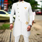 African Suits for Men Single Breasted Silm Fit Blazer and Pants 2 Piece Set Formal Attire for Wedding