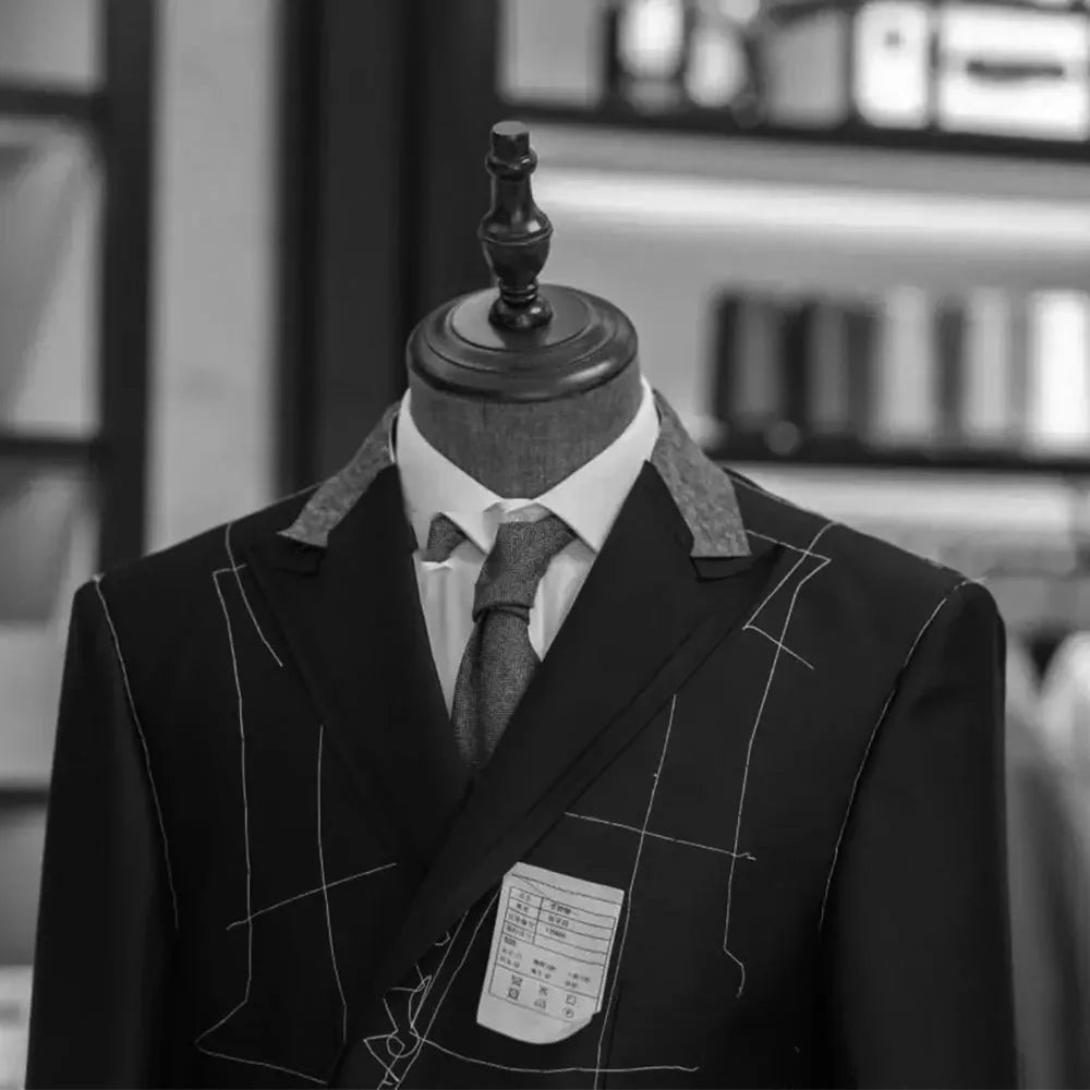 Formal Men Suits for Wedding Party Business Black Button Slim Fit 3PCS (Blazer+Vest+Pants)
