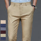Male Pants Stretch Solid Black Smart Casual Men's Trousers Office Quick Dry Suit Pants