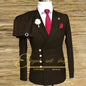 Formal Wedding Men Suits 2 Piece Jacket Pants Sets Double Breasted