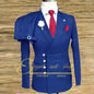 Formal Wedding Men Suits 2 Piece Jacket Pants Sets Double Breasted