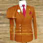 Formal Wedding Men Suits 2 Piece Jacket Pants Sets Double Breasted