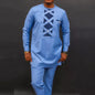 African clothes Bazin Riche men's suit casual style clothing