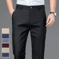 Male Pants Stretch Solid Black Smart Casual Men's Trousers Office Quick Dry Suit Pants