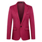 Men Formal Business Suit Coat One Button Black Blue Red Men Slim Fit Fashion Suit Jacket Casual Suit Men Clothing