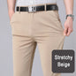 Male Pants Stretch Solid Black Smart Casual Men's Trousers Office Quick Dry Suit Pants