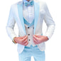 Fashion Jacquard Men's Formal Groom Suits