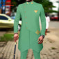 African Suits for Men Single Breasted Silm Fit Blazer and Pants 2 Piece Set Formal Attire for Wedding
