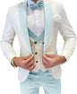 Fashion Jacquard Men's Formal Groom Suits 3 Pieces Men Suits Peak Lapel Single Breasted Blazer Vest Pants for Business/Wedding